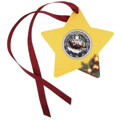 Samoa: Stained Glass Christmas Colorized 1 oz Silver 2025 Proof