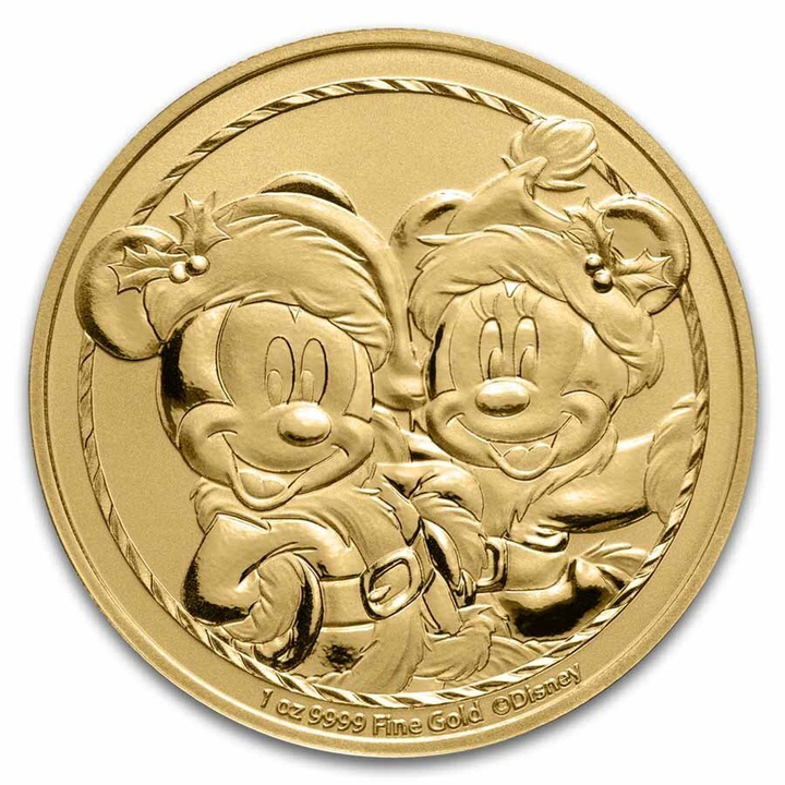 Niue: Disney – Mickey & Minnie Holidays 1 uncia arany 2024
