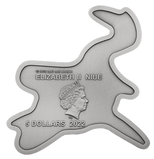 Niue: Jurassic World - Mosasaurus colored 2 oz Silver 2022 Antiqued Coin