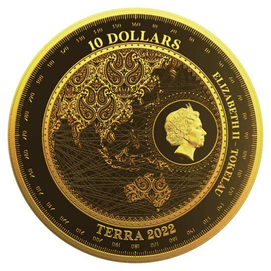 Tokelau: Terra 1/10 unce zlata 2022 Prooflike