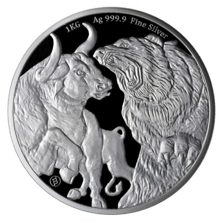 Czad: Bull & Bear 1000 g Srebra 2023