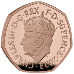The Coronation of His Majesty King Charles III 50p Złoto 2023 Proof 