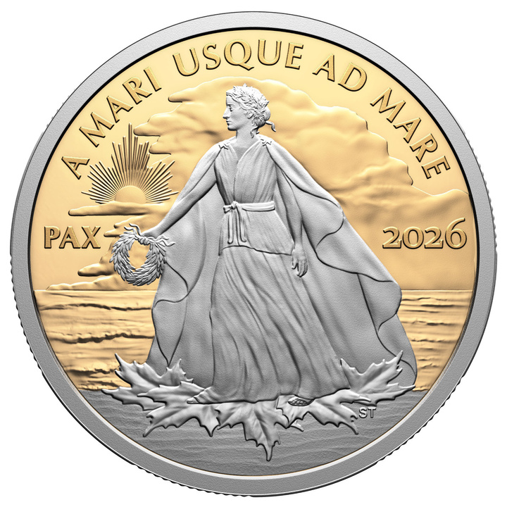 Canadian Peace Dollar 1 oz aur 2026 Platinum Proof