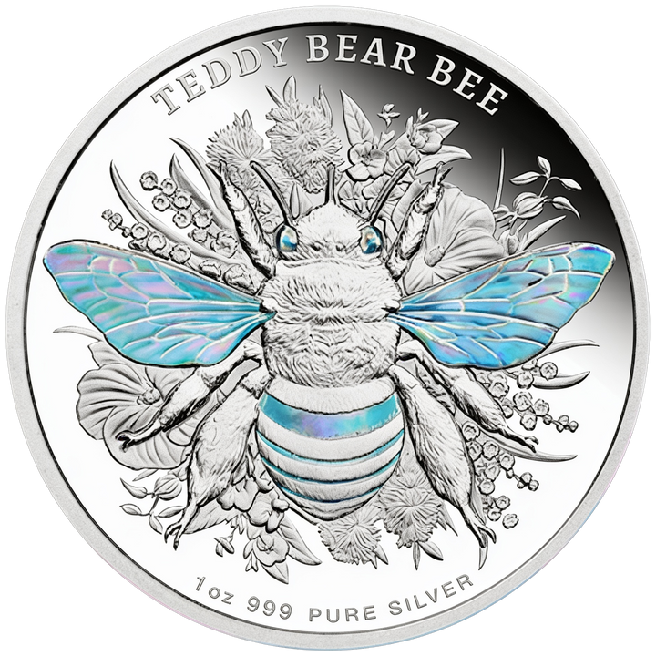 Ezüst érme Niue: Australian Native Bees - Teddy Bear Bee 1 uncia ezüst 2026 Proof hologrammal