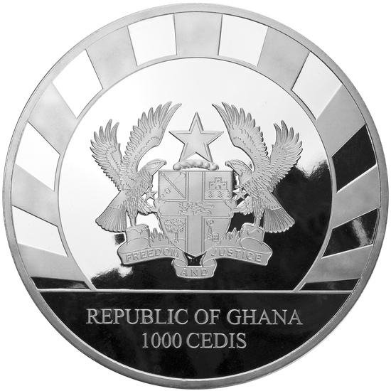Ghana: Gigantes de la Edad de Hielo - Reno 1000 gramos Plata 2022