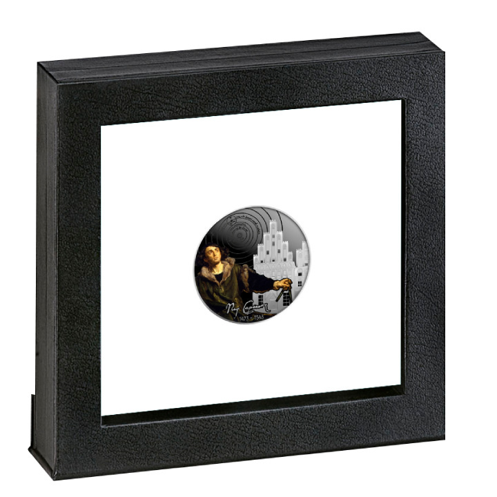 Cameroon: Mikołaj Kopernik kolorowany Srebro 2023 Proof