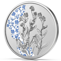 The forget-me-not barevná 10 Euro stříbro 2023 Proof