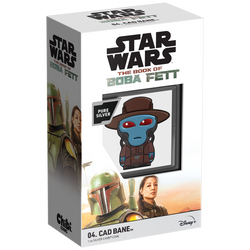 Niue : Star Wars - Cad Bane, pièce Chibi colorisée de 1 once d’argent, 2022, Belle Épreuve.