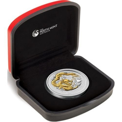 Lunar II: Year of the Dragon 1 oz Silver 2012 Gilded Coin