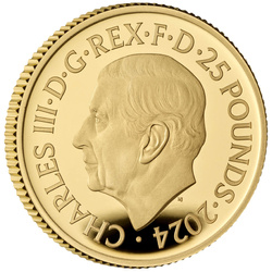 Dinosaurs: Iconic Specimens - Stegosaurus 1/4 uncji Złota 2024 Proof