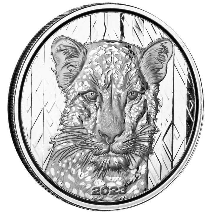 Ghana: African Leopard 1 uncja Srebra 2023 Prooflike
