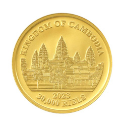 Cambodia: Wildlife Series - Clouded Leopard 1 oz Gold 2023