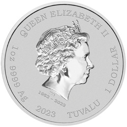 Tuvalu: James Bond - Casino Royale "Casino Chip" kolorowany 1 uncja Srebra 2023 (moneta w karcie)