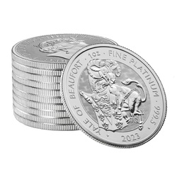 The Royal Tudor Beasts: The Yale Of Beaufort 1 oz Platin 2023