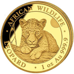 Somalia: African Wildlife - Leopard 1 uncja Złota 2025