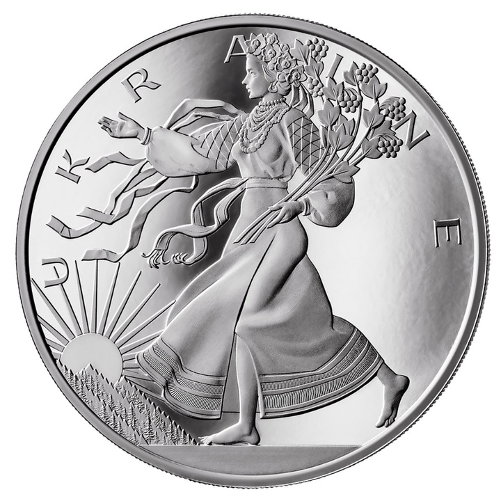 Medaglia in argento Liberty of Ukraine, 1 oncia d’argento, 2024, Proof, con ologramma