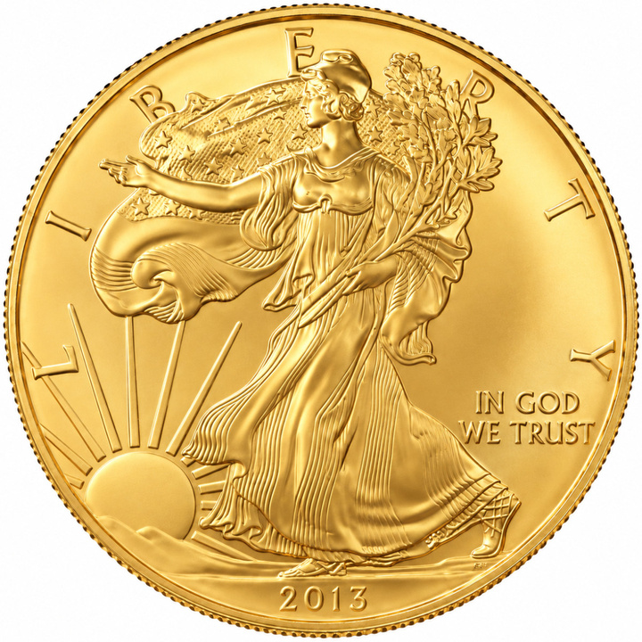 Pièce en argent American Eagle dorée à l'or 1 once d'argent Années diverses