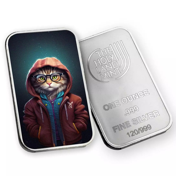 The Holy Land Mint - Human Cats - Olivia kolorovaná 1 unce Stříbra 2025