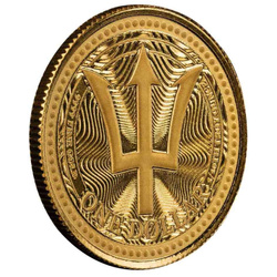 Barbados : Trident, 1/10 once d’or, 2025, Prooflike