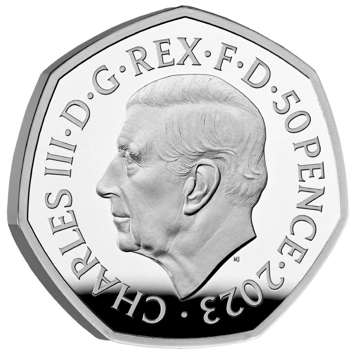 Leone, strega e vecchio armadio colorato 50p Argento 2023 Proof