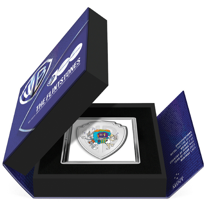 Niue: Looney Tunes Mashups - Flintstones colored 2 oz Silver 2023 Proof