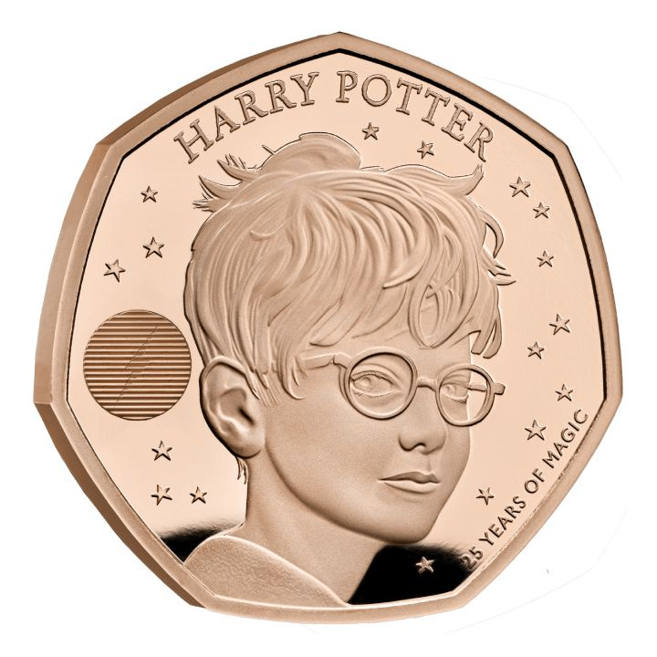 Harry Potter 25th Anniversary 50p Gold 2022 Proof