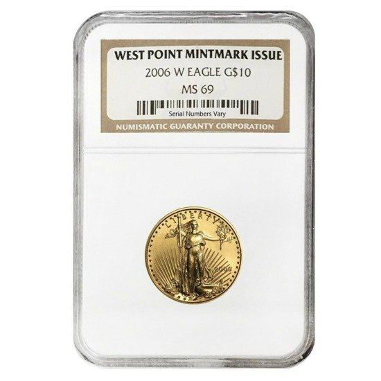 Aigle américain 1/4 once d'or 2006 MS 69 NGC