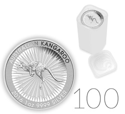 Canguro Australiano 1 oz Plata PAQUETE DE 100 BOLSITAS