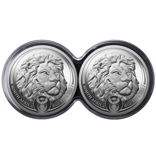 Big Five II: Lion - Double Capsule - Set 2 x 1 oz Silber 2022 Proof