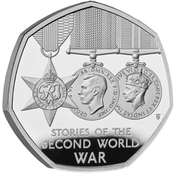 Povești din Al Doilea Război Mondial 50p Argint 2025 Proof