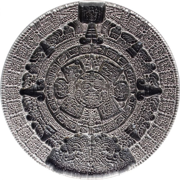 Aztec Sun Stone Stacker 2 oz Silver 2022
