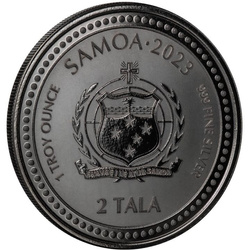 Samoa: The Teacher 1 oz Plata 2023 Rodio Negro Proof