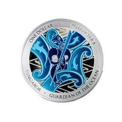 Tangaroa, gardien de l'océan : ensemble de 2 pièces colorées 2 onces d'argent 2021