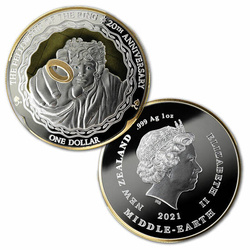 Set of 3 coins 20th Anniversary Lord of The Rings: The Fellowship of the Ring - The Fellowship 3x1 oz Silber 2021 Proof