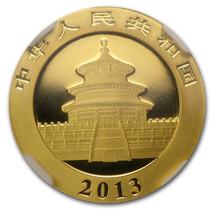Panda chinois 1/4 once d'or 2013 NGC MS70