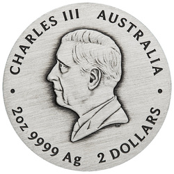Perth Mint: Lunar III - Rok Węża 2 uncje Srebra 2025 Antiqued Coin
