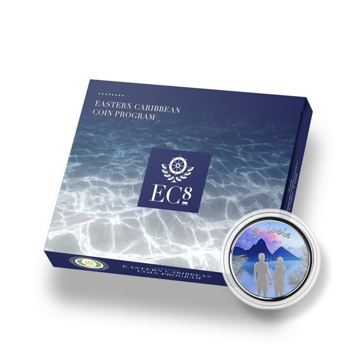 Szent Lucia pár színes 1 uncia ezüst 2022 Proof