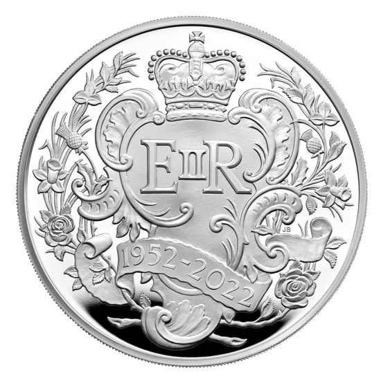 Jubileo de Platino de Su Majestad la Reina 1000 gramos Plata 2022 Proof