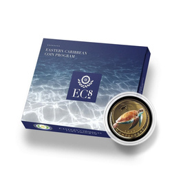 Montserrat Blue Sea Turtle coloured 1 oz Gold 2022 Proof Coin