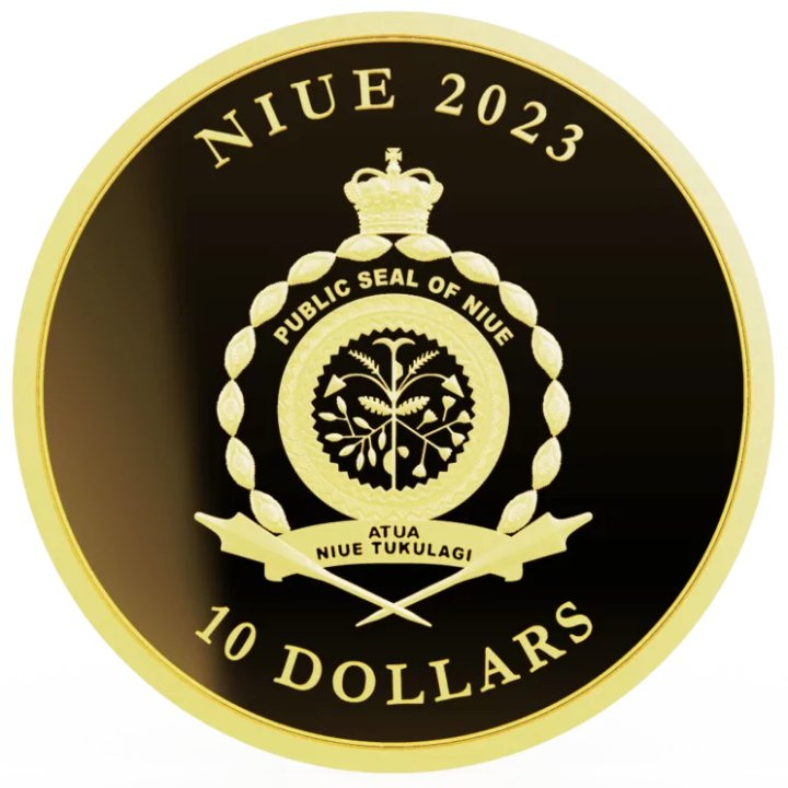 Niue: Vivat Humanitas 1/10 oncia d'oro 2023 Prooflike