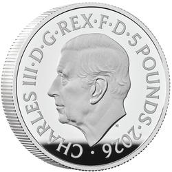 Les bêtes royales des Tudor : Le Lion de la Reine 2 uncje Srebra 2026 Proof