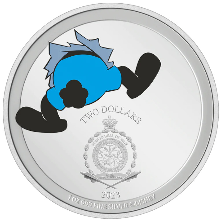 Niue: Disney 100 Years of Wonder – Oswald the Lucky Rabbit coloured 1 oz Silver 2023 Proof