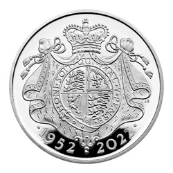 Il Giubileo di Platino di Sua Maestà la Regina £5 Argento 2022 Proof