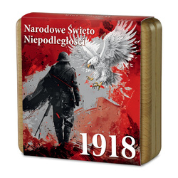 Sztabka Narodowe Święto Niepodległości "11 listopada" 1918 kolorowane 2 uncje Srebra 2024 Antique Finish