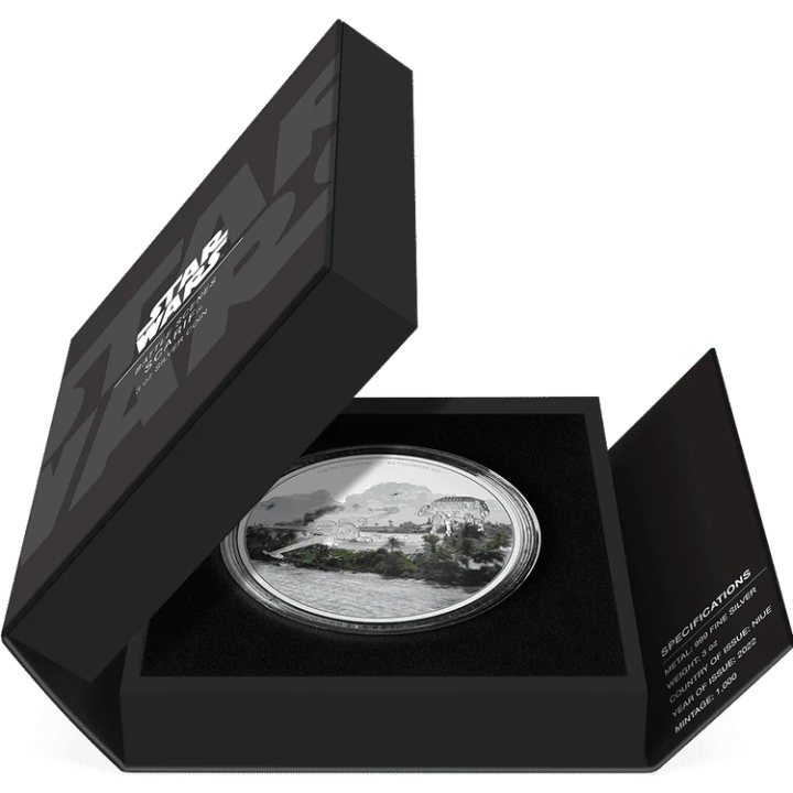 Niue: Star Wars - Battle Scenes of Scarif coloured 3 oz Silver 2022 Proof