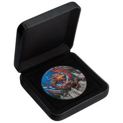 Tuvalu Dragon coloured 5 oz Plata 2023 Moneda Antigua