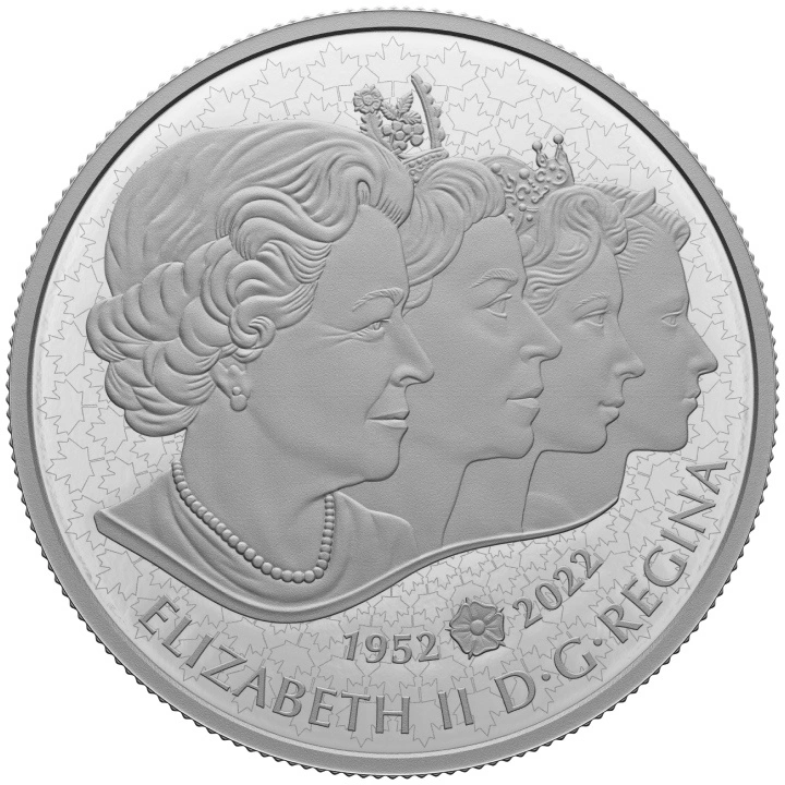 Canadá: Reinado de la Reina Isabel II $50 Plata 2022 Proof