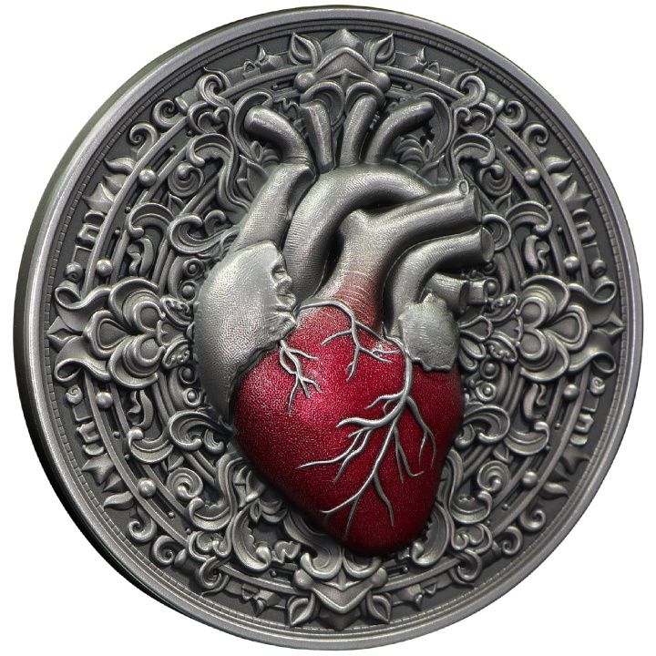 Niue: Essentia - COR coloured $5 Silber 2024 High Relief Antiqued Coin