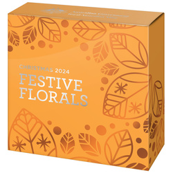 Christmas Decoration - Festive Floral kolorowany 50c Srebro 2024 Proof 