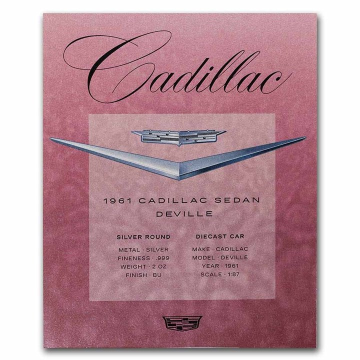 Set Cadillac Sedan Deville colorato 2 once d'argento